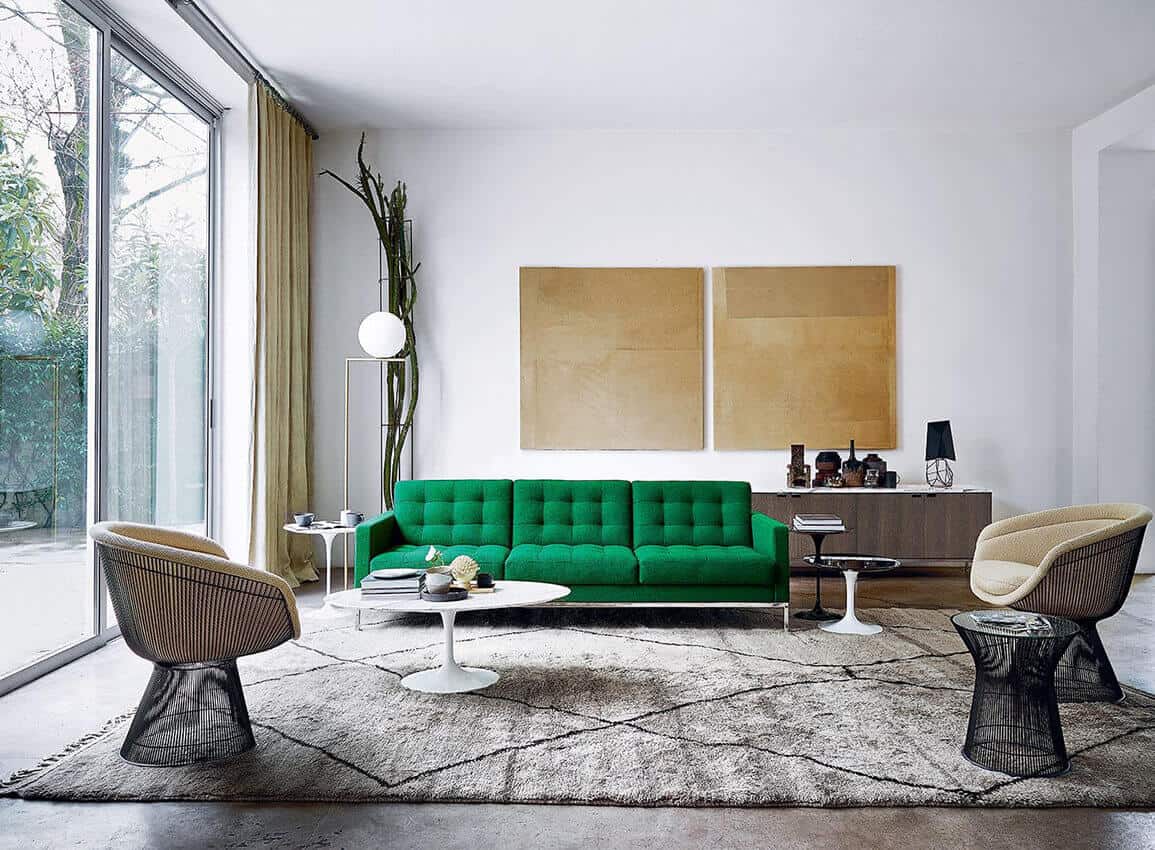 1440x1060_slide_04_Platner-Chair_Saarinen-Tulip-low-table_Florence-Knoll-sofa_ph-Federico-Cedrone